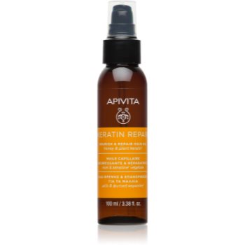 Apivita Keratin Repair Nourish Repair Hair Oil ulei pentru par pentru păr uscat și deteriorat - imagine 2